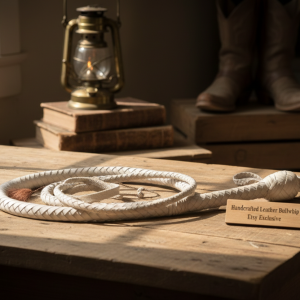 Hand Braided Kangaroo Hide Bullwhip – Indiana Jones Style