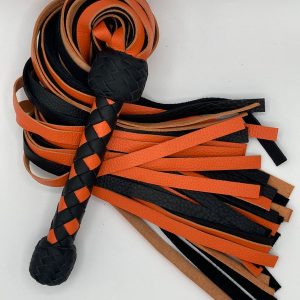 Handmade Leather BDSM Flogger: Braided Handle, Heavy Impact Toy