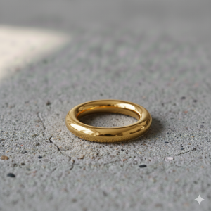 AB-S Gold Steel THIN 10mm Cock Ring | Various Sizes