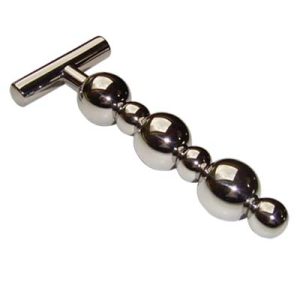 Heavyweight Stainless Steel Graduated Anal Beads Plug - Mirror Polished Metal Sex Toy