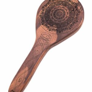 LVX Artisan Wooden Paddle | Decorative Laser-Etched Mandala Wall Art & Collectible